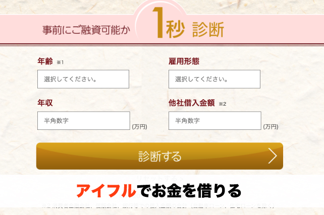 アイフルでお金を借りる為の条件とコツを紹介しています